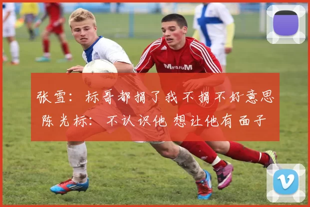 张雪：标哥都捐了我不捐不好意思 陈光标：不认识他 想让他有面子
